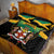 Jamaica Independence Day Quilt Bed Set Jumieka Coat Of Arms Mix Hummingbird - Wonder Print Shop