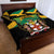Jamaica Independence Day Quilt Bed Set Jumieka Coat Of Arms Mix Hummingbird - Wonder Print Shop