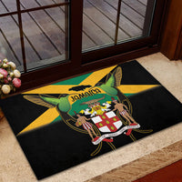 Jamaica Independence Day Rubber Doormat Jumieka Coat Of Arms Mix Hummingbird - Wonder Print Shop