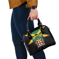 Jamaica Independence Day Shoulder Handbag Jumieka Coat Of Arms Mix Hummingbird