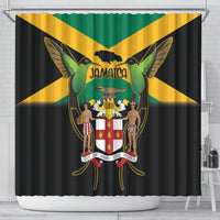 Jamaica Independence Day Shower Curtain Jumieka Coat Of Arms Mix Hummingbird