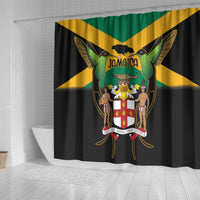 Jamaica Independence Day Shower Curtain Jumieka Coat Of Arms Mix Hummingbird