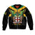 Jamaica Independence Day Sleeve Zip Bomber Jacket Jumieka Coat Of Arms Mix Hummingbird - Wonder Print Shop