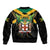 Jamaica Independence Day Sleeve Zip Bomber Jacket Jumieka Coat Of Arms Mix Hummingbird - Wonder Print Shop