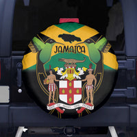 Jamaica Independence Day Spare Tire Cover Jumieka Coat Of Arms Mix Hummingbird - Wonder Print Shop