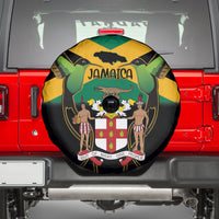 Jamaica Independence Day Spare Tire Cover Jumieka Coat Of Arms Mix Hummingbird - Wonder Print Shop