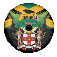 Jamaica Independence Day Spare Tire Cover Jumieka Coat Of Arms Mix Hummingbird - Wonder Print Shop