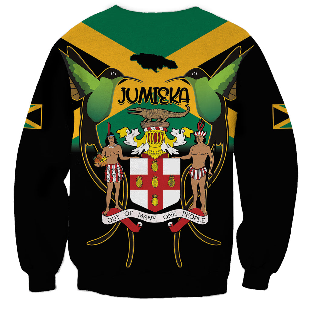 Jamaica Independence Day Sweatshirt Jumieka Coat Of Arms Mix Hummingbird - Wonder Print Shop