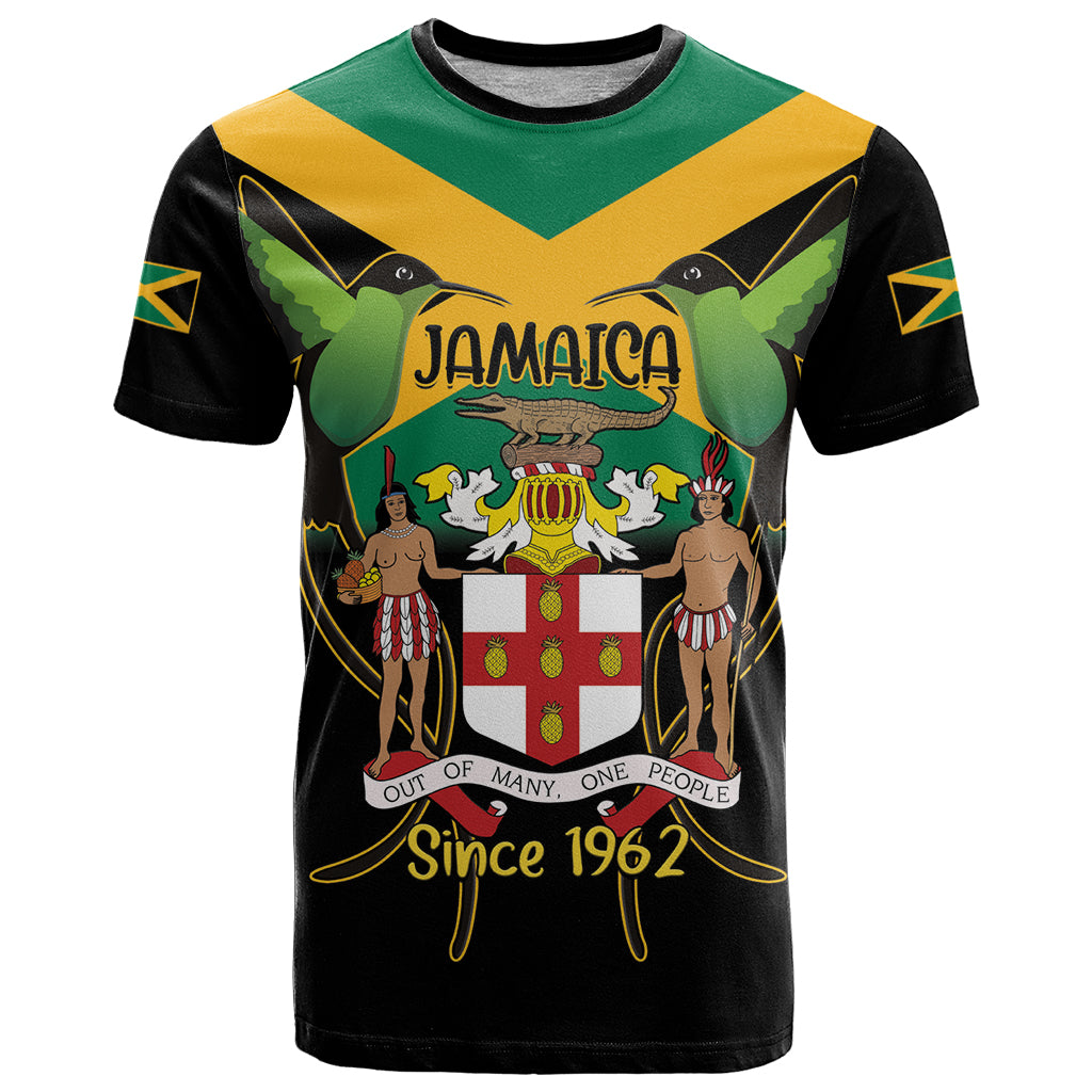 Jamaica Independence Day T Shirt Jumieka Coat Of Arms Mix Hummingbird