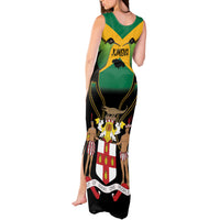 Jamaica Independence Day Tank Maxi Dress Jumieka Coat Of Arms Mix Hummingbird - Wonder Print Shop