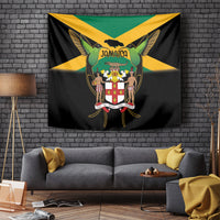 Jamaica Independence Day Tapestry Jumieka Coat Of Arms Mix Hummingbird - Wonder Print Shop