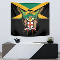 Jamaica Independence Day Tapestry Jumieka Coat Of Arms Mix Hummingbird - Wonder Print Shop