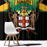 Jamaica Independence Day Window Curtain Jumieka Coat Of Arms Mix Hummingbird - Wonder Print Shop