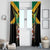 Jamaica Independence Day Window Curtain Jumieka Coat Of Arms Mix Hummingbird - Wonder Print Shop