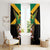 Jamaica Independence Day Window Curtain Jumieka Coat Of Arms Mix Hummingbird - Wonder Print Shop