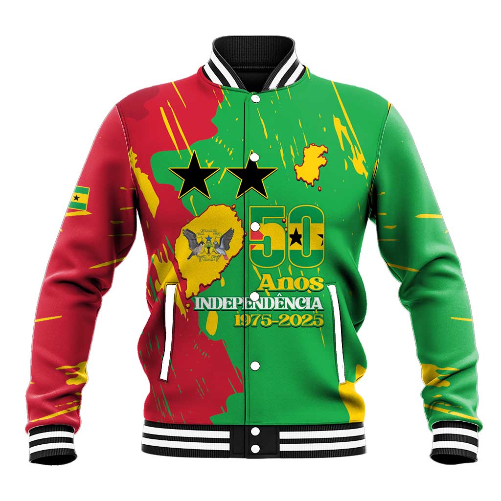 Sao Tome and Principe Independence Day Baseball Jacket 50 Anos Independencia