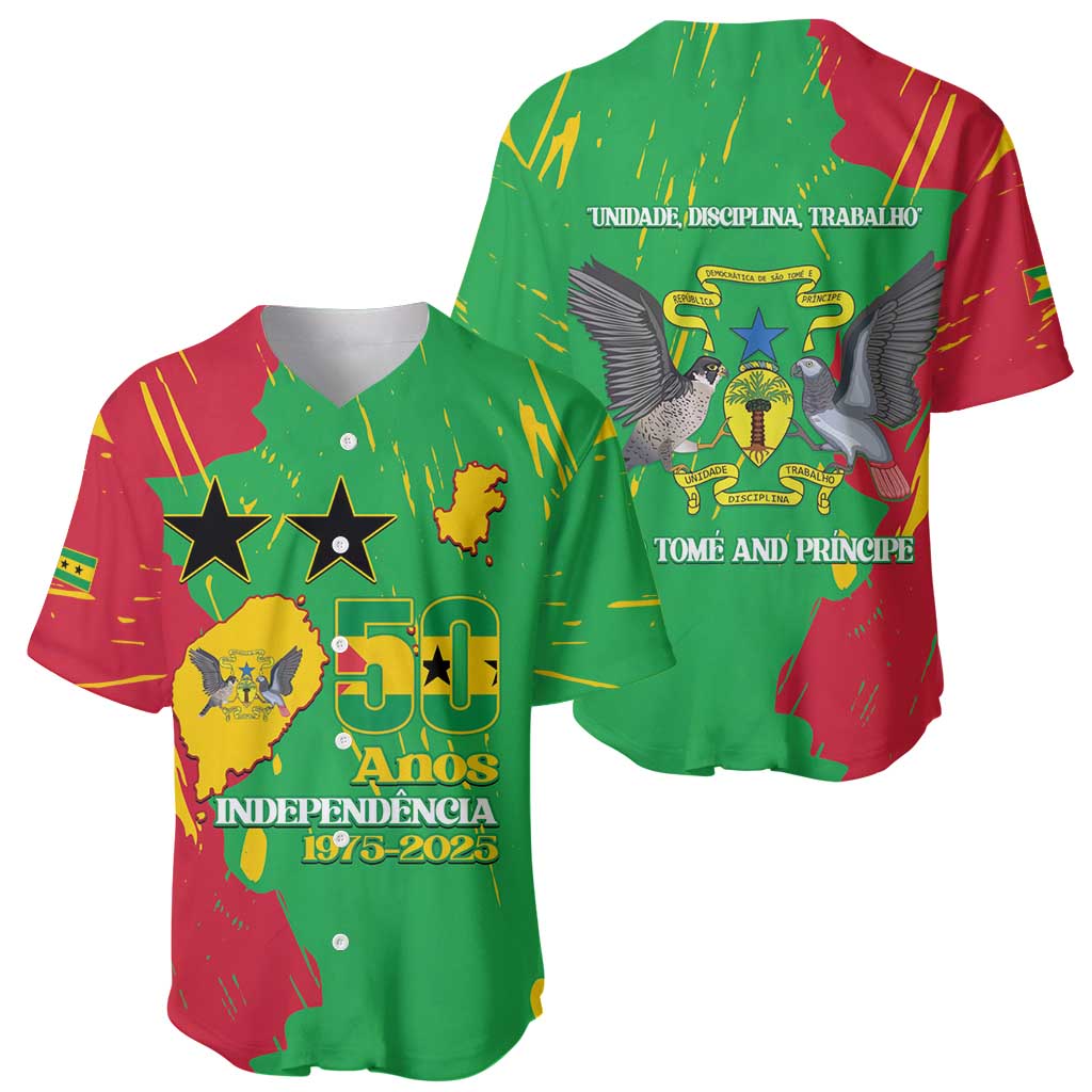 Sao Tome and Principe Independence Day Baseball Jersey 50 Anos Independencia