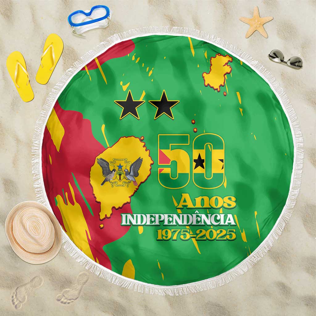 Sao Tome and Principe Independence Day Beach Blanket 50 Anos Independencia