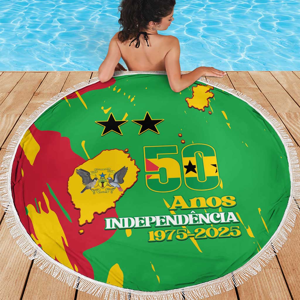 Sao Tome and Principe Independence Day Beach Blanket 50 Anos Independencia