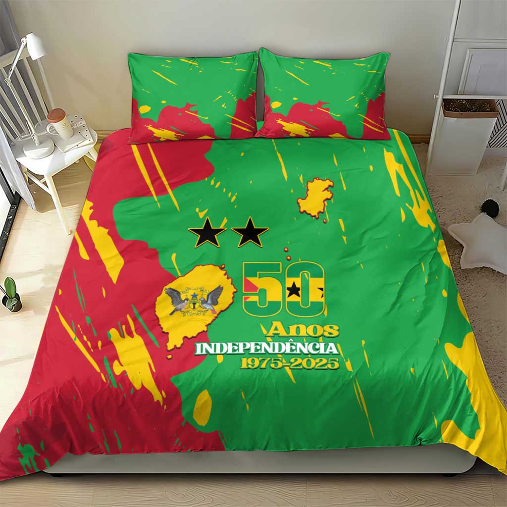 Sao Tome and Principe Independence Day Bedding Set 50 Anos Independencia