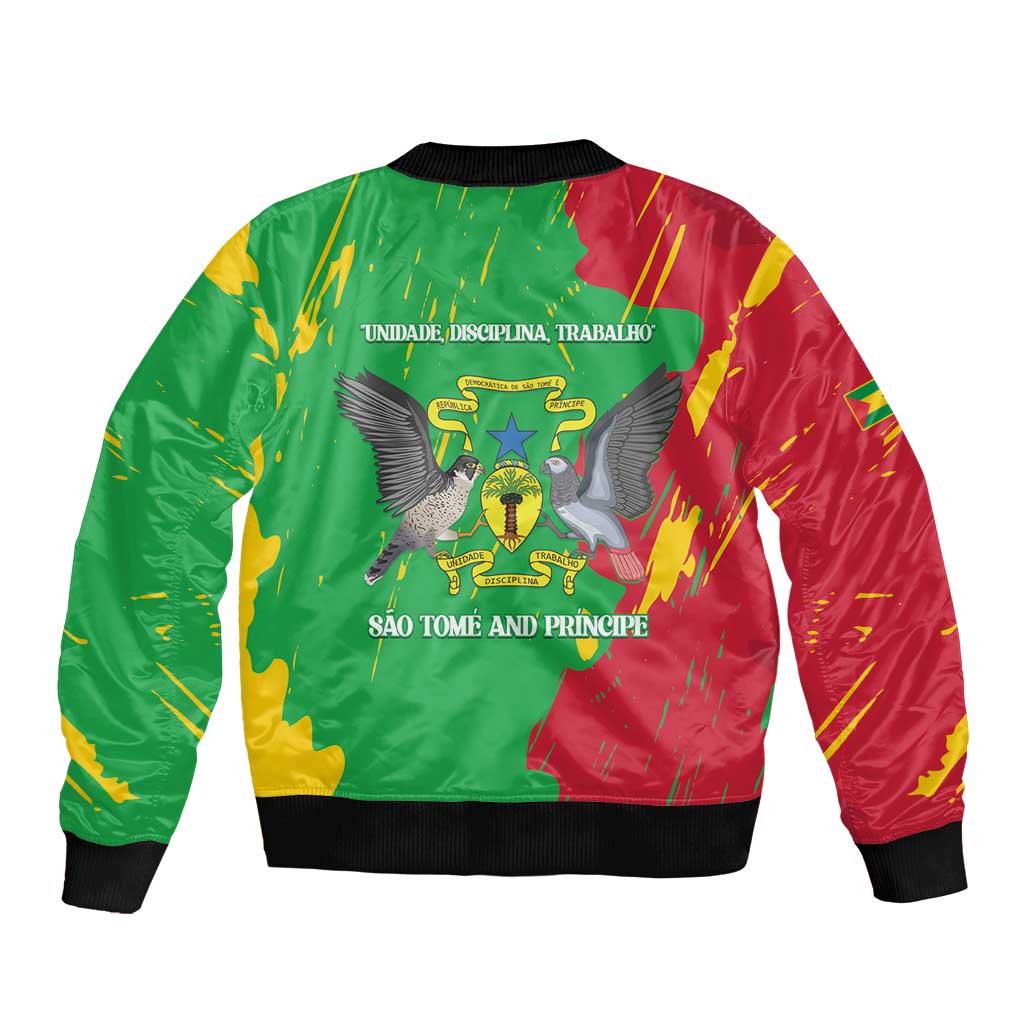 Sao Tome and Principe Independence Day Bomber Jacket 50 Anos Independencia