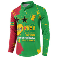 Sao Tome and Principe Independence Day Button Sweatshirt 50 Anos Independencia