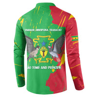 Sao Tome and Principe Independence Day Button Sweatshirt 50 Anos Independencia