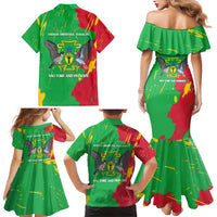 Sao Tome and Principe Independence Day Family Matching Mermaid Dress and Hawaiian Shirt 50 Anos Independencia