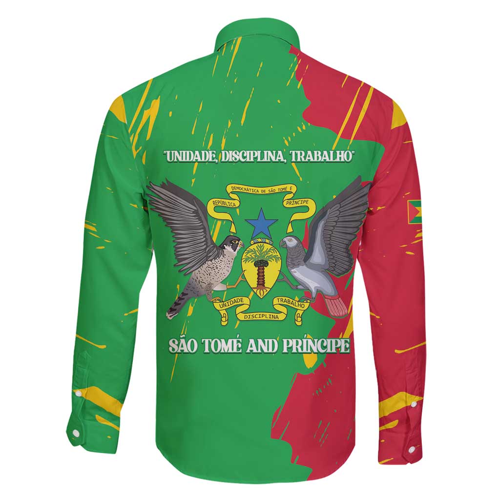 Sao Tome and Principe Independence Day Family Matching Off Shoulder Maxi Dress and Hawaiian Shirt 50 Anos Independencia
