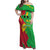 Sao Tome and Principe Independence Day Family Matching Off Shoulder Maxi Dress and Hawaiian Shirt 50 Anos Independencia