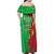 Sao Tome and Principe Independence Day Family Matching Off Shoulder Maxi Dress and Hawaiian Shirt 50 Anos Independencia