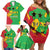 Sao Tome and Principe Independence Day Family Matching Off Shoulder Short Dress and Hawaiian Shirt 50 Anos Independencia