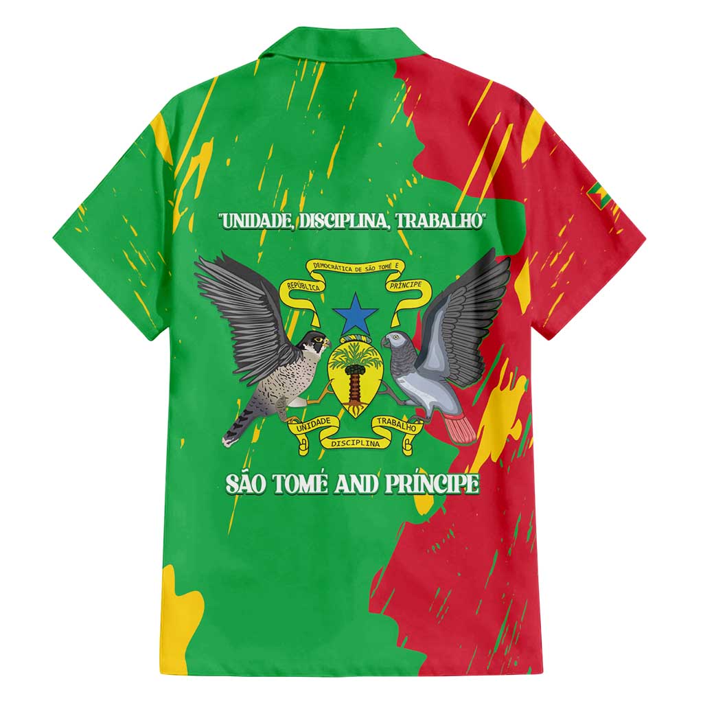 Sao Tome and Principe Independence Day Family Matching Puletasi and Hawaiian Shirt 50 Anos Independencia