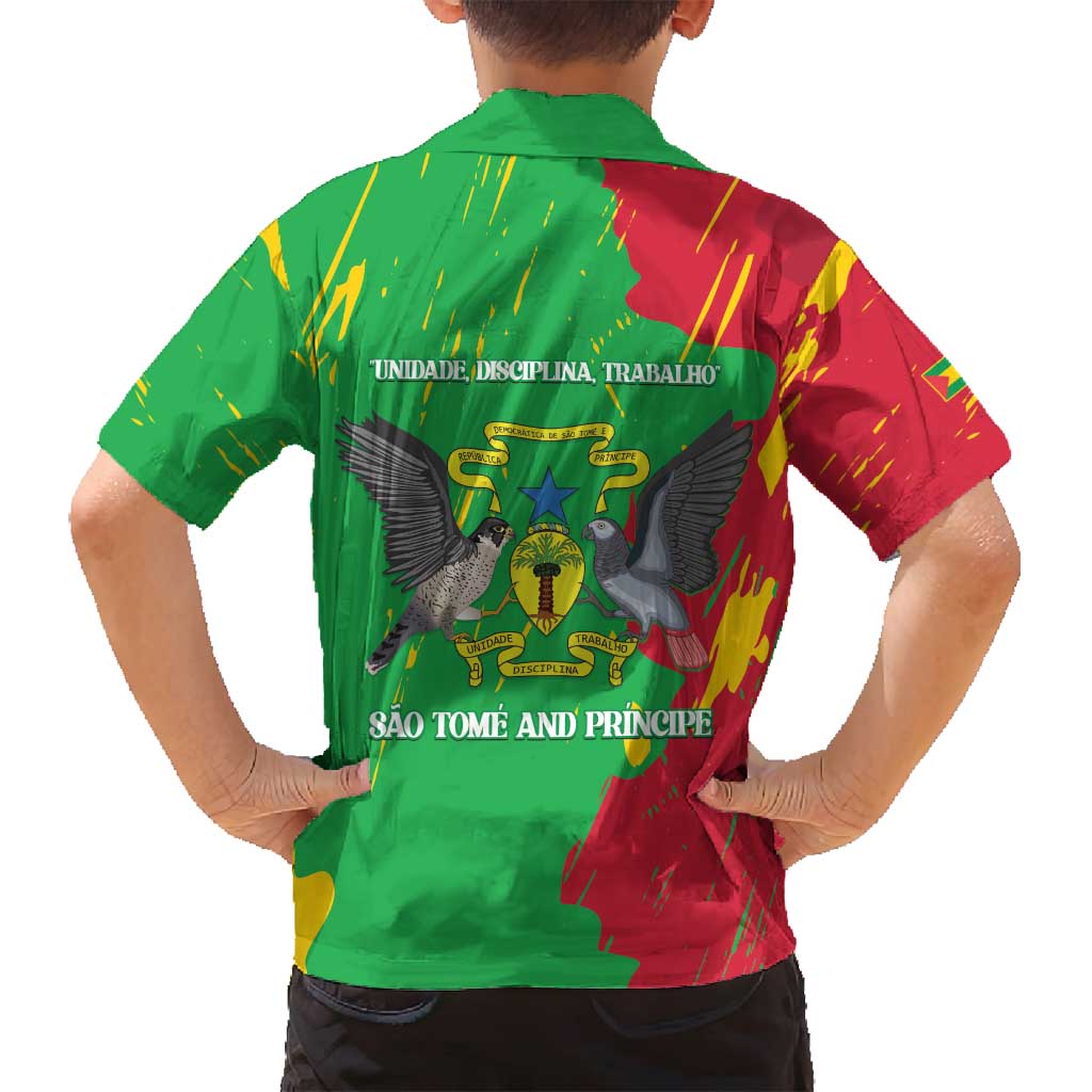 Sao Tome and Principe Independence Day Family Matching Summer Maxi Dress and Hawaiian Shirt 50 Anos Independencia