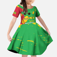 Sao Tome and Principe Independence Day Family Matching Summer Maxi Dress and Hawaiian Shirt 50 Anos Independencia