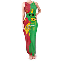 Sao Tome and Principe Independence Day Family Matching Tank Maxi Dress and Hawaiian Shirt 50 Anos Independencia