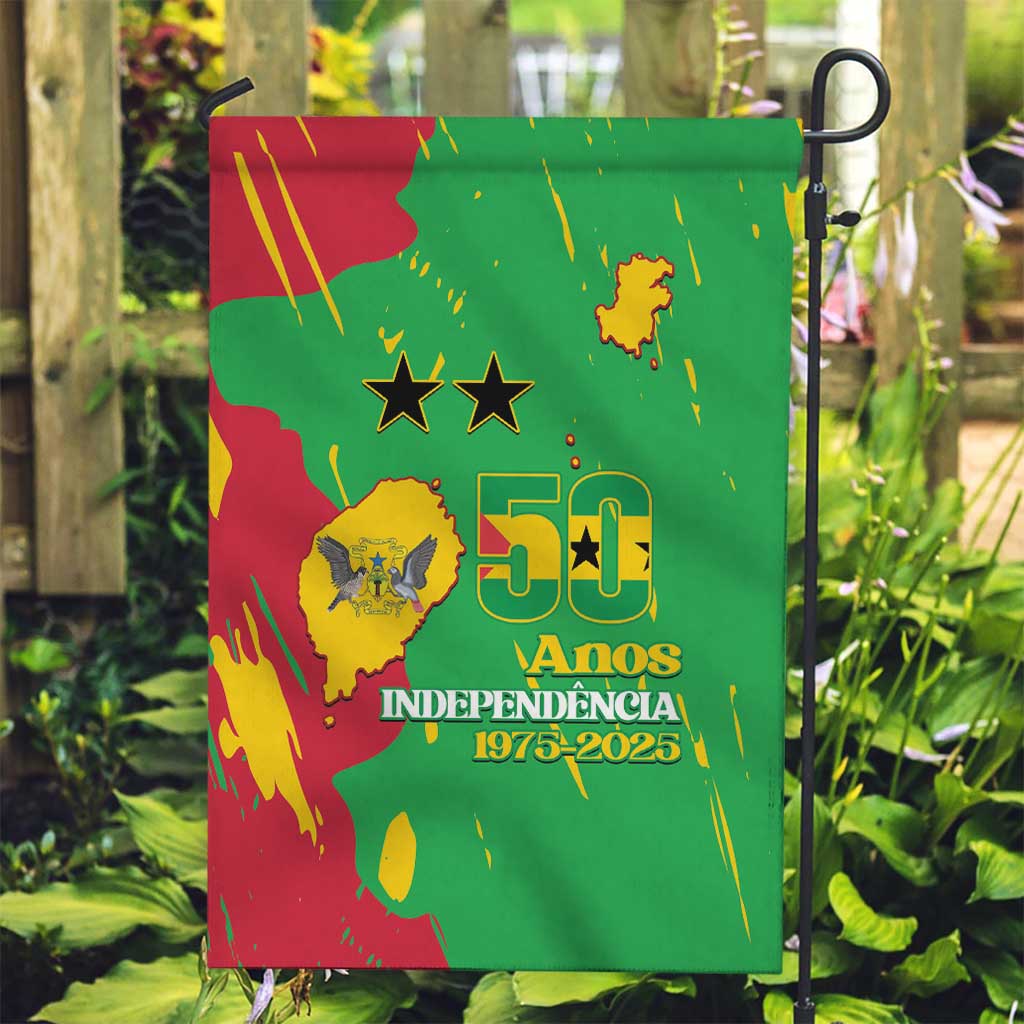 Sao Tome and Principe Independence Day Garden Flag 50 Anos Independencia