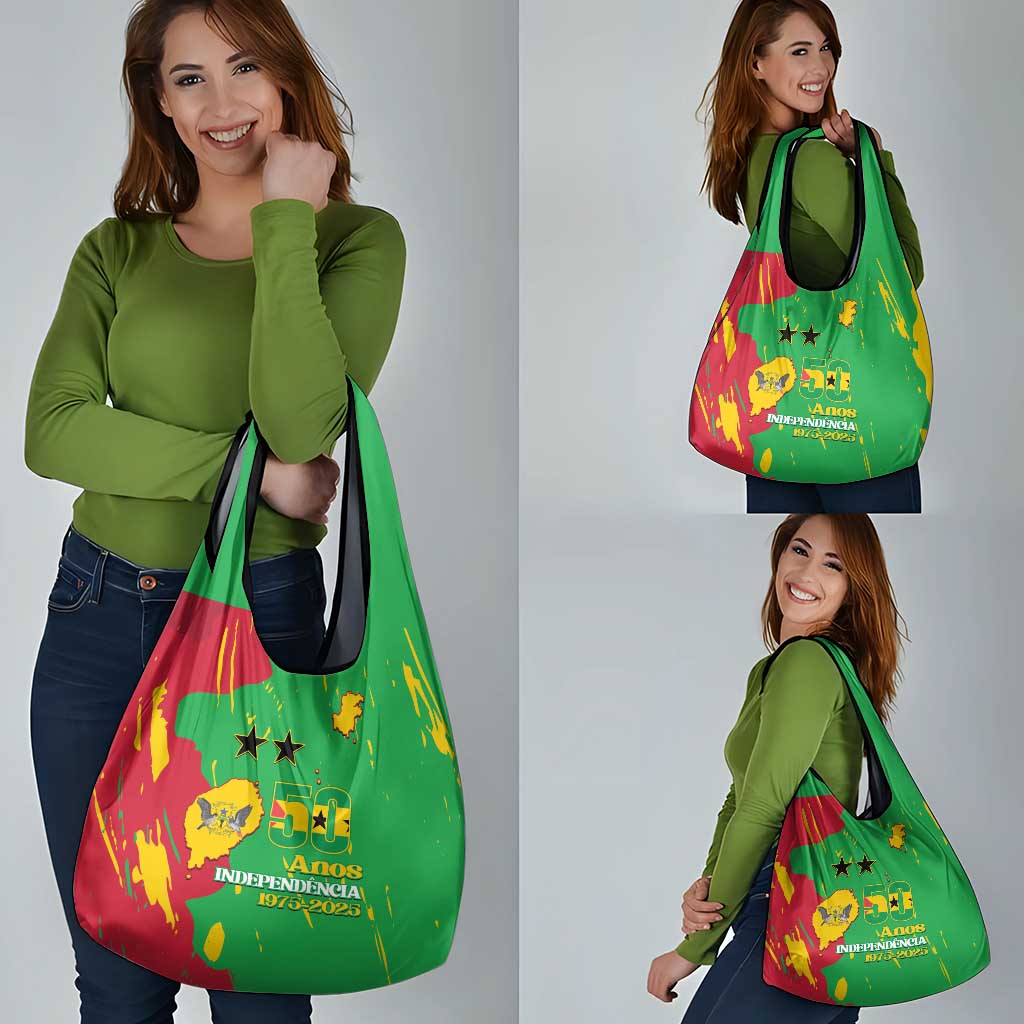 Sao Tome and Principe Independence Day Grocery Bag 50 Anos Independencia
