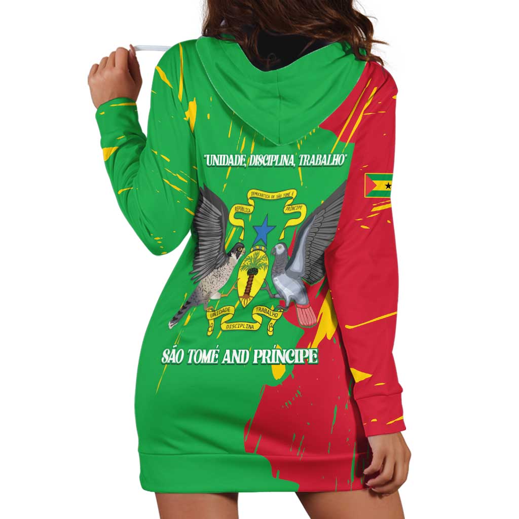 Sao Tome and Principe Independence Day Hoodie Dress 50 Anos Independencia