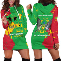 Sao Tome and Principe Independence Day Hoodie Dress 50 Anos Independencia