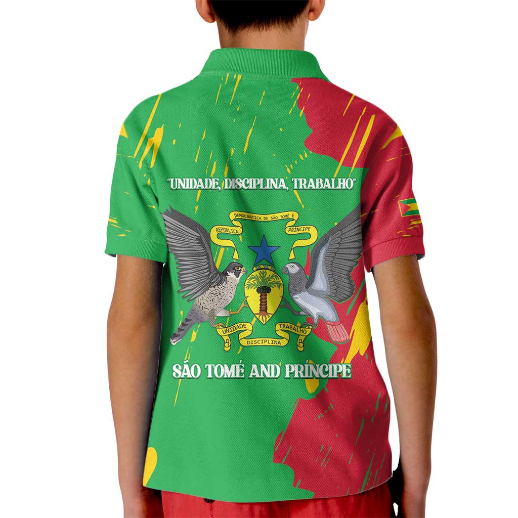Sao Tome and Principe Independence Day Kid Polo Shirt 50 Anos Independencia