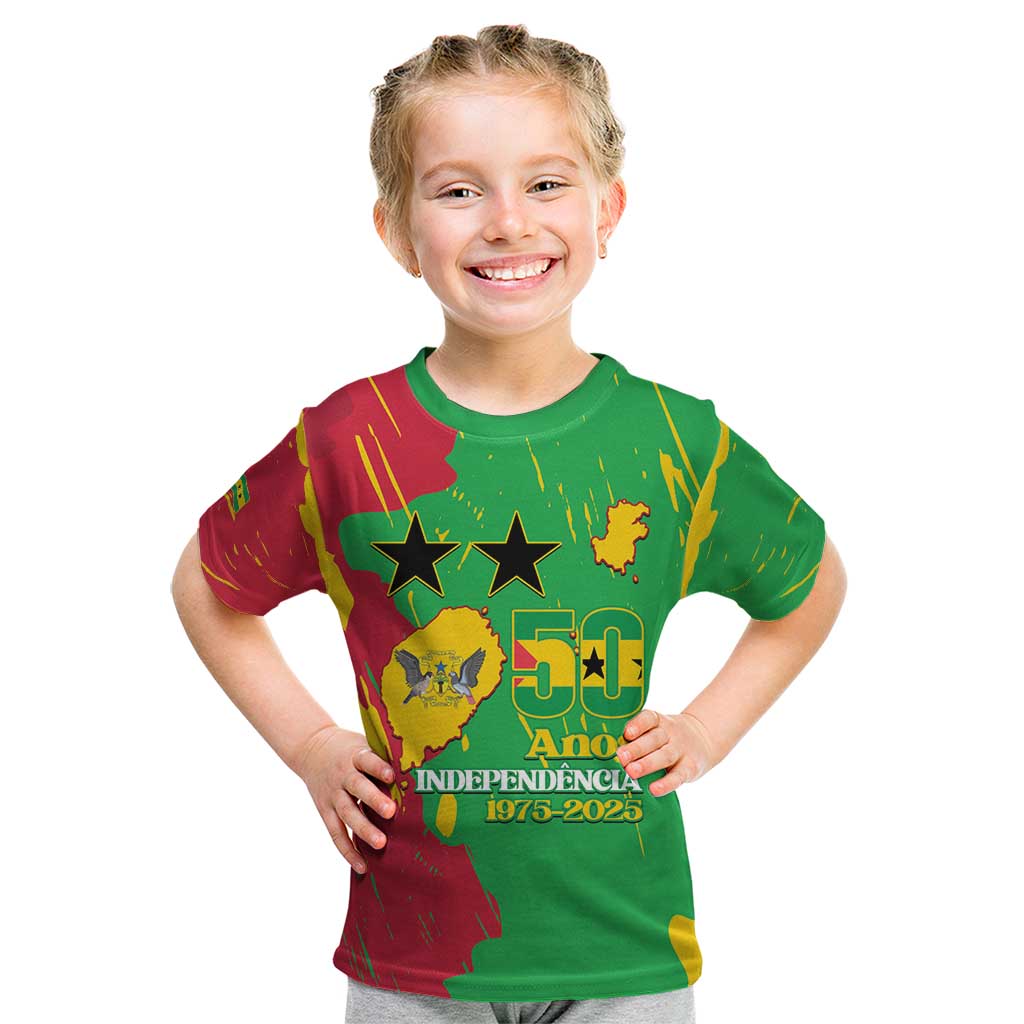 Sao Tome and Principe Independence Day Kid T Shirt 50 Anos Independencia