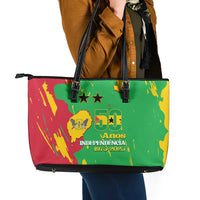 Sao Tome and Principe Independence Day Leather Tote Bag 50 Anos Independencia
