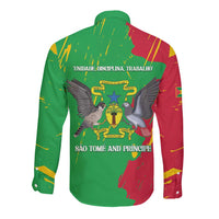 Sao Tome and Principe Independence Day Long Sleeve Button Shirt 50 Anos Independencia