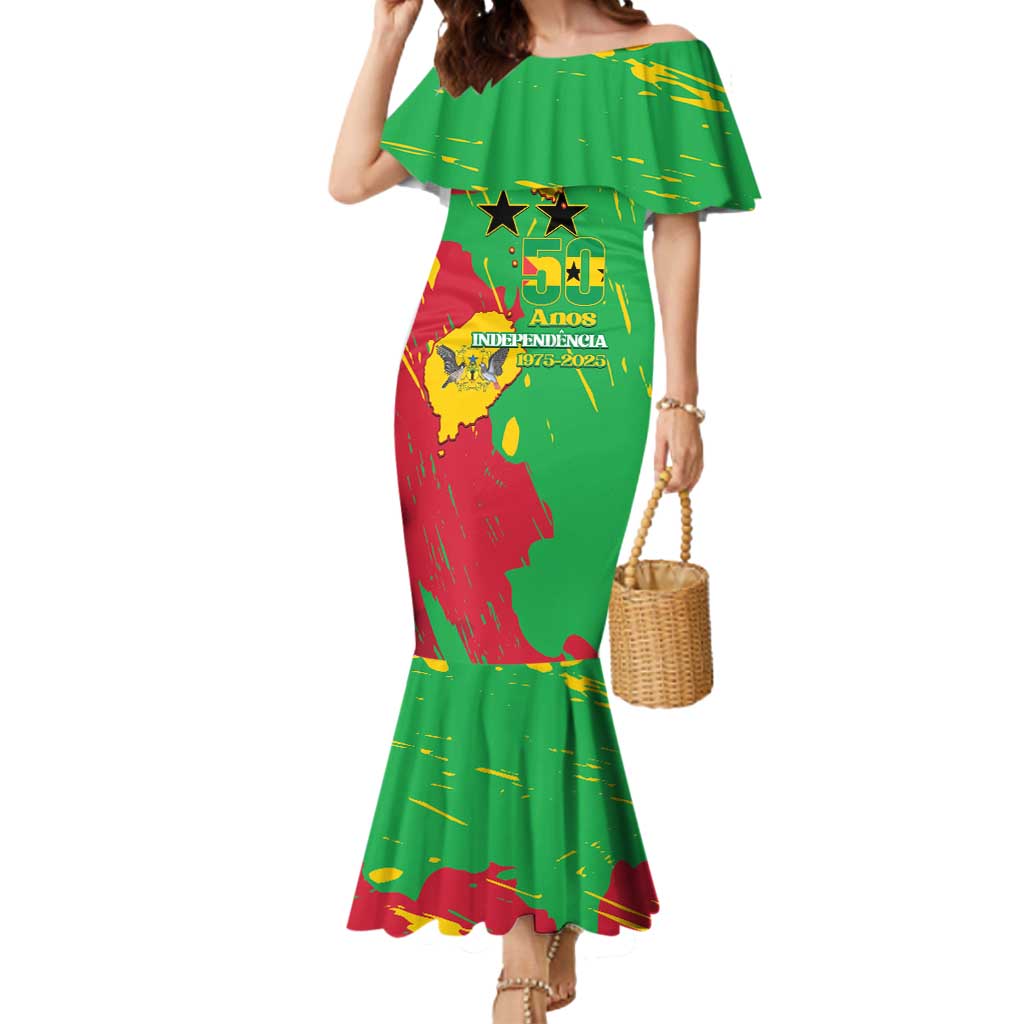 Sao Tome and Principe Independence Day Mermaid Dress 50 Anos Independencia