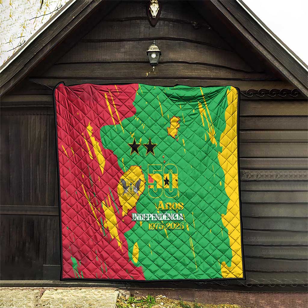Sao Tome and Principe Independence Day Quilt 50 Anos Independencia