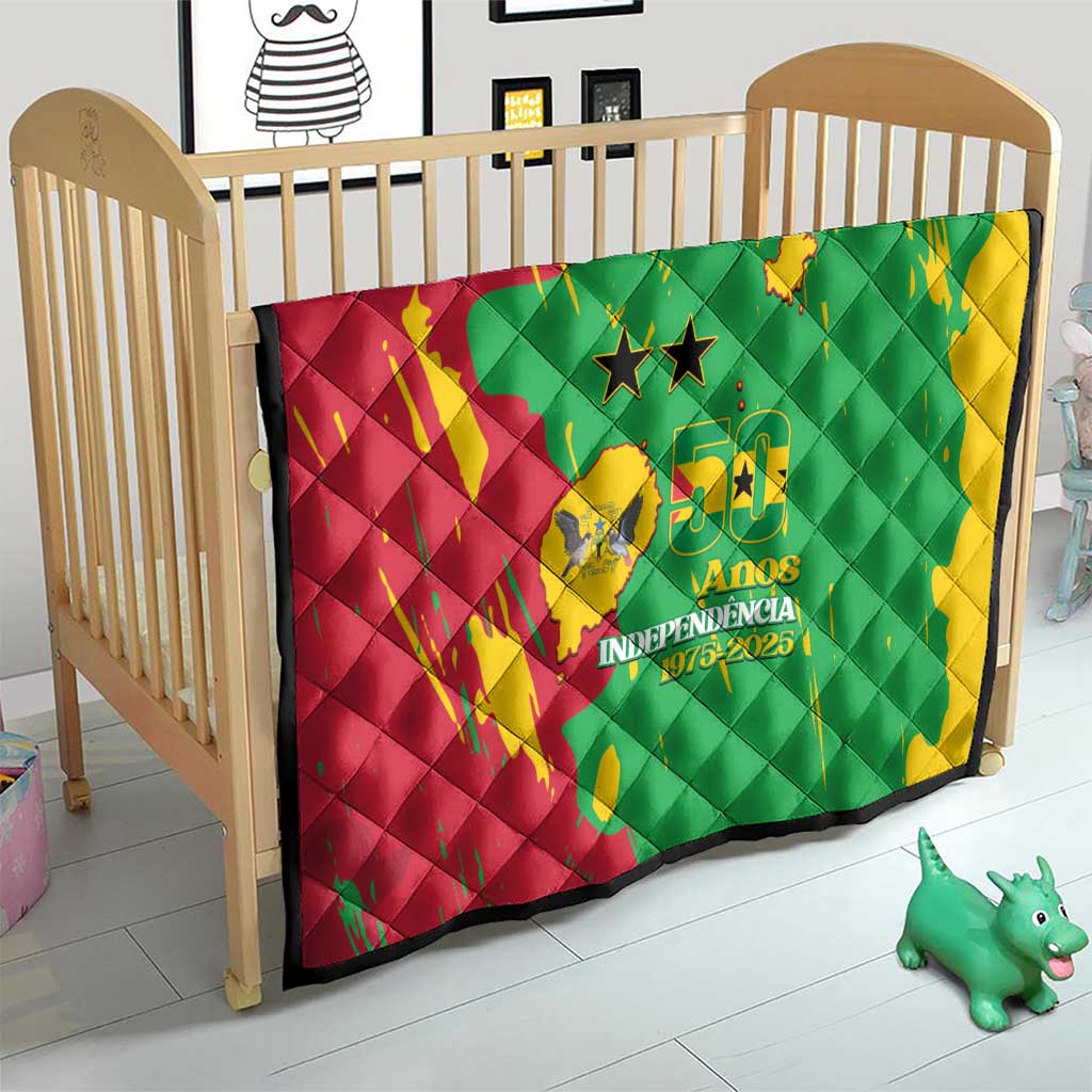 Sao Tome and Principe Independence Day Quilt 50 Anos Independencia