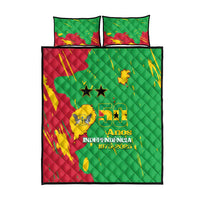 Sao Tome and Principe Independence Day Quilt Bed Set 50 Anos Independencia