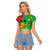 Sao Tome and Principe Independence Day Raglan Cropped T Shirt 50 Anos Independencia