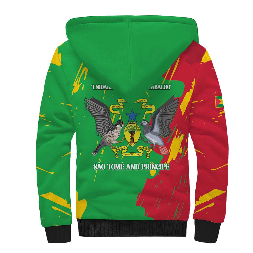 Sao Tome and Principe Independence Day Sherpa Hoodie 50 Anos Independencia